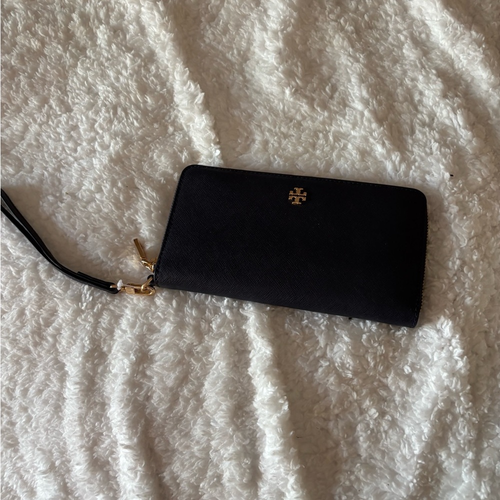 Tory Burch Navy Leather Wristlet